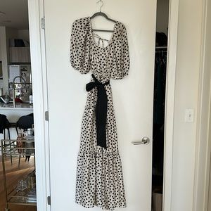Polka dot maxi dress